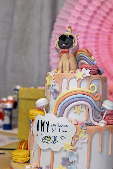 gâteau anniversaire bébé licorne