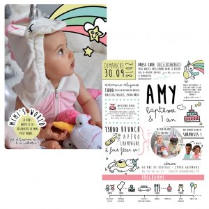 fairepart bapteme amy